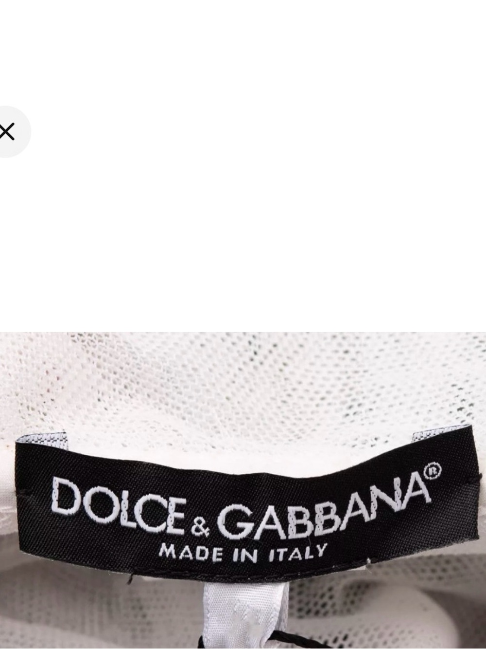 Dolce & Gabbana White Mesh Midi Dress with Pink Rose Print - Picture 6 of 7